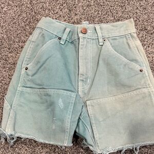 BDG Washed Mint Green High-Rise Jean Shorts